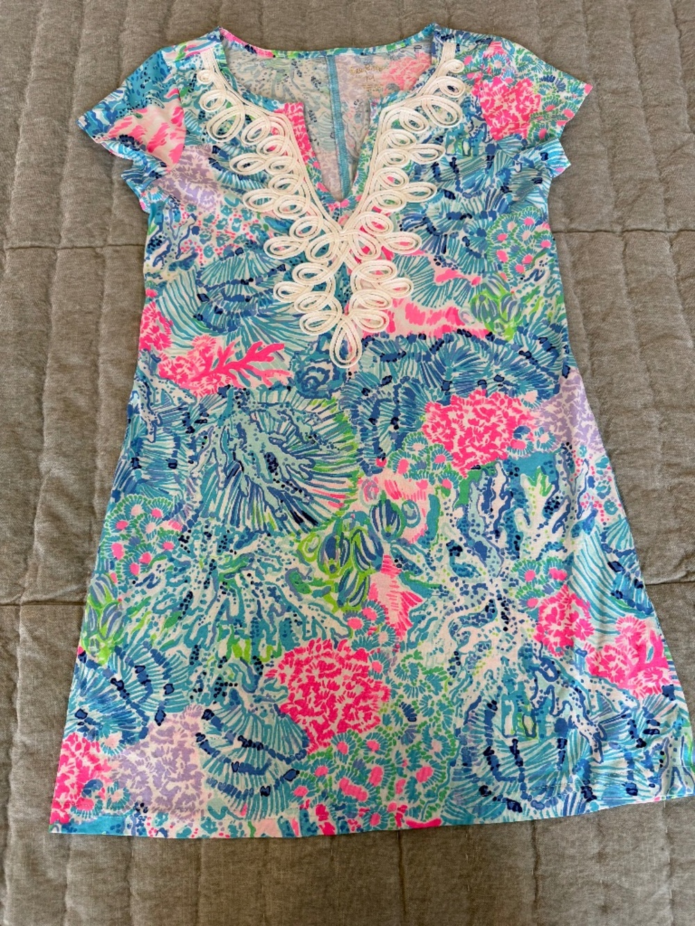 Lilly Pulitzer Women's Brewster Dress Tropical Beach Vacation Colorful Cotton Me